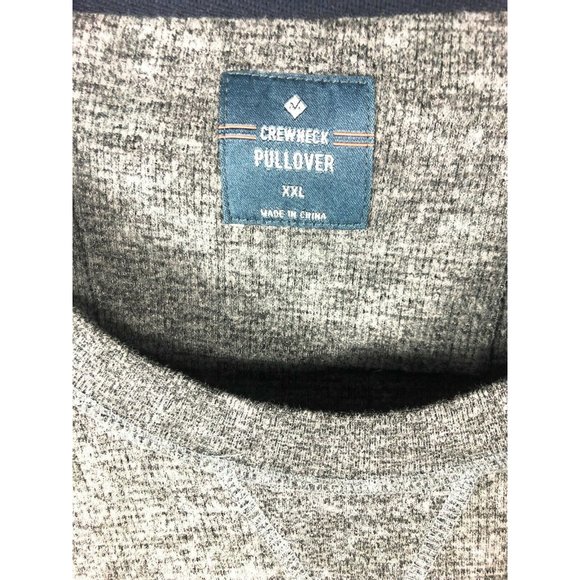 Crewneck Pullover Men's 2XL XXL Gray Sweater Long Sleeve Adult A15 - Picture 2 of 4